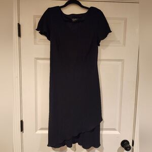 S.L. Fashions black formal midi dress Size 14